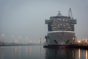 MSC Seaside in dock at Fincantieri Monfalcone
