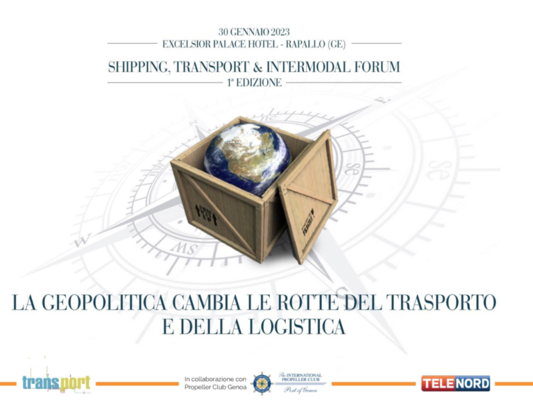 Lunedì 30 gennaio al via il 1° “SHIPPING, TRANSPORT & INTERMODAL FORUM”