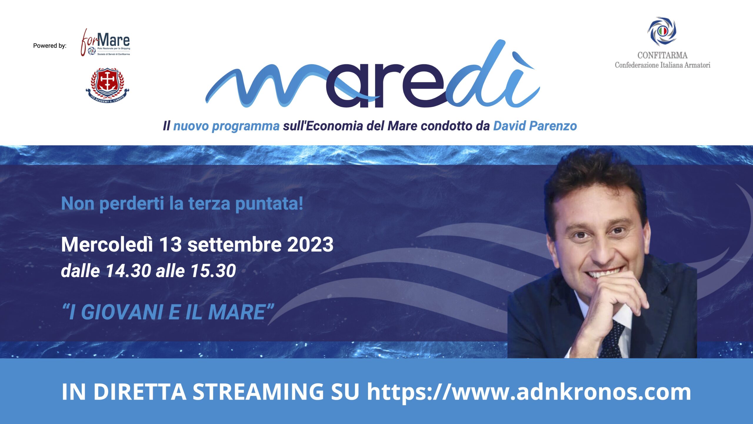 “I giovani e il mare”: mercoledì 13 settembre la nuova puntata di Maredì