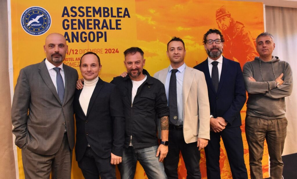 Da sinistra Giovanni D’Angelo, Mario Ciampaglia, Ettore Rosalba, Paolo Potestà, Marco Gorin e Alessandro Serra