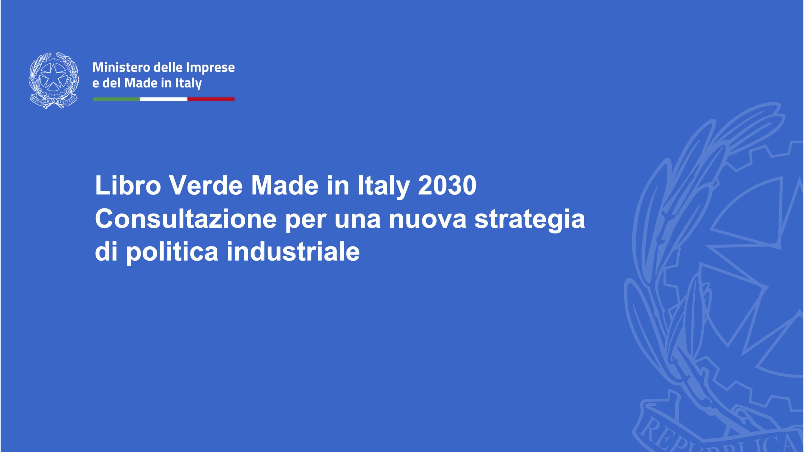 Mare e Spazio nel Libro Verde Made in Italy 2030